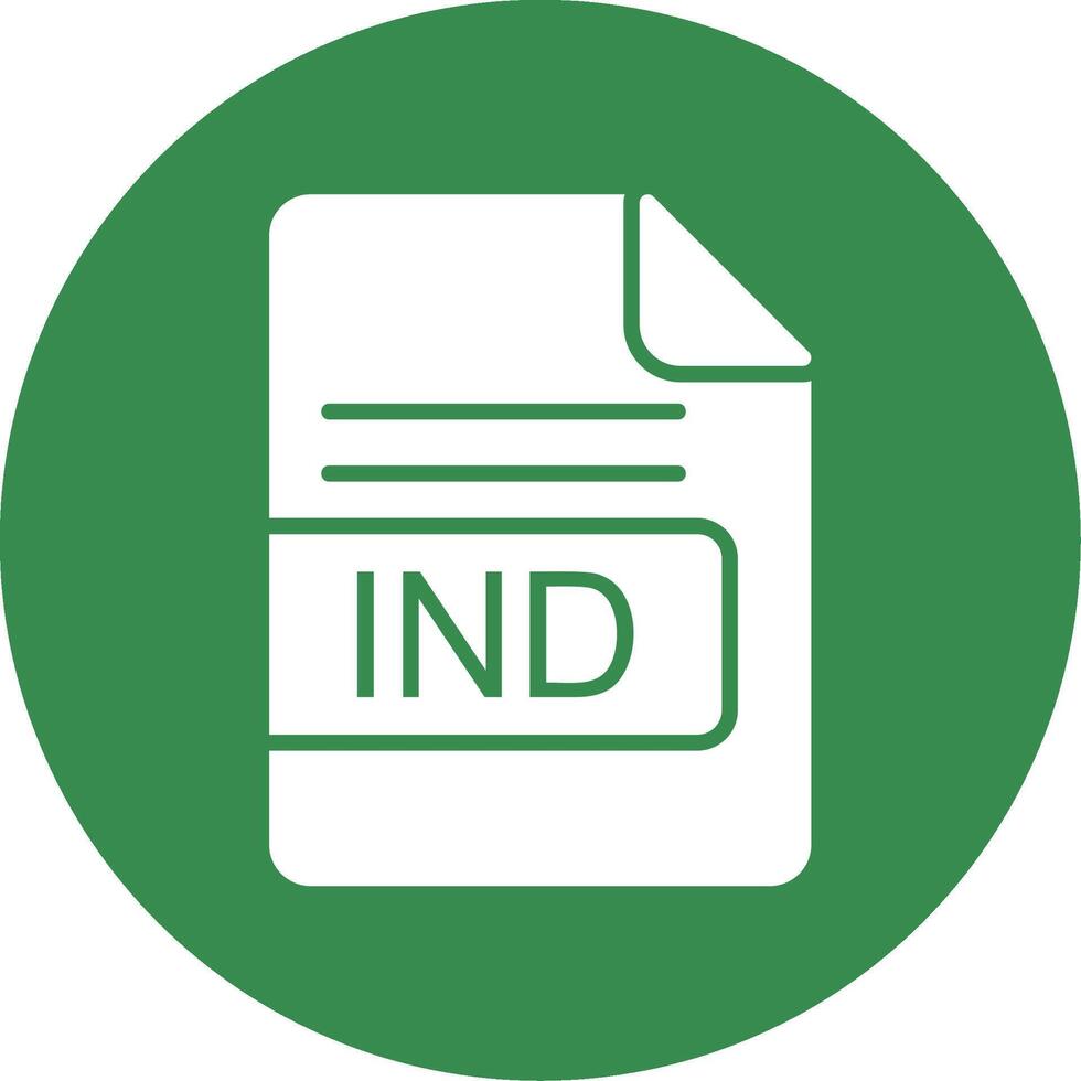 IND File Format Multi Color Circle Icon vector