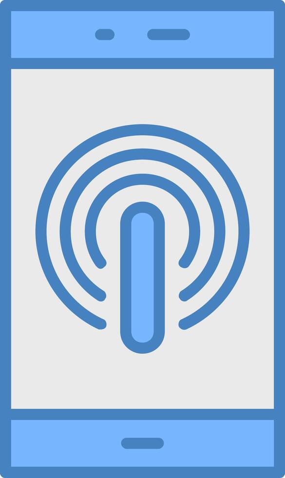 Application Line Filled Blue Icon vector