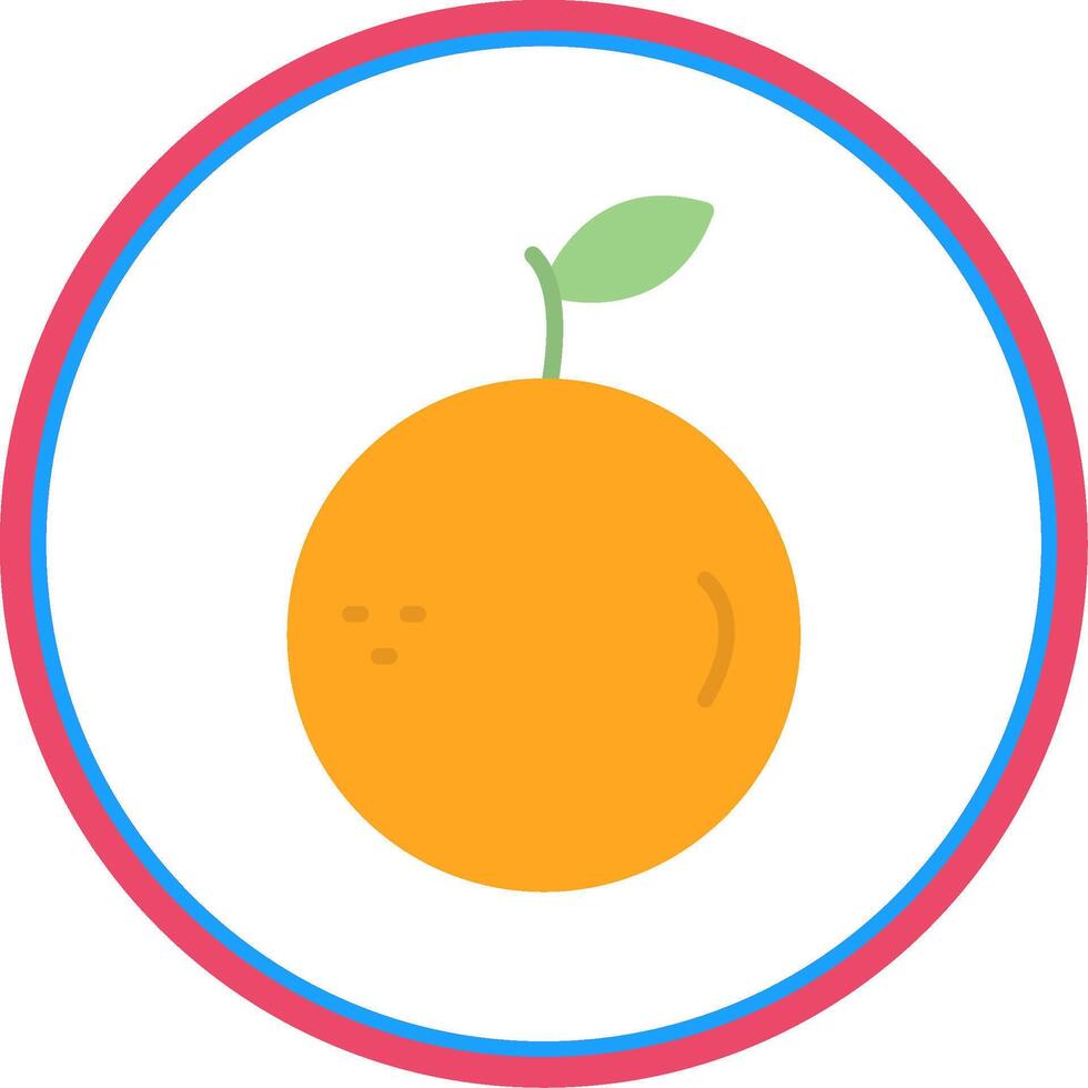 naranja plano circulo icono vector