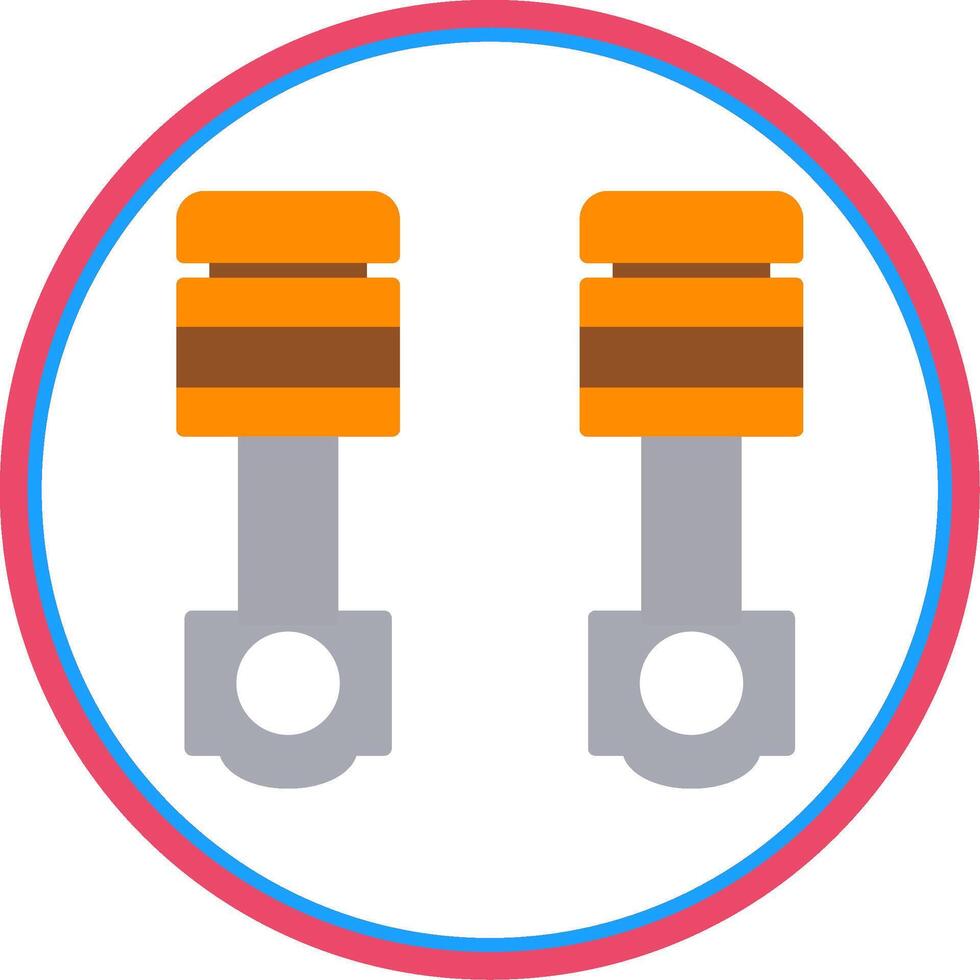 Pistons Flat Circle Icon vector