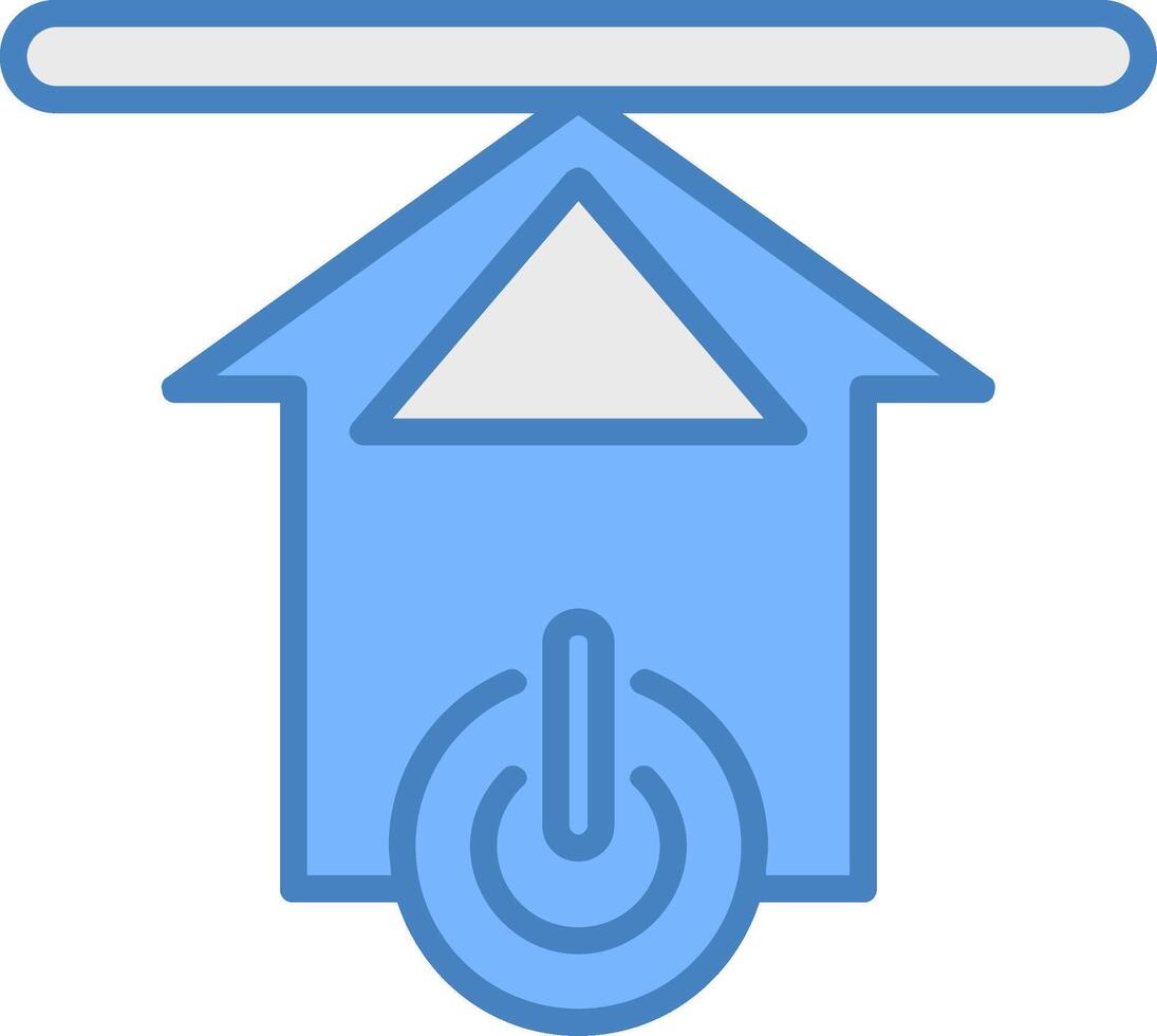 Upload Line Filled Blue Icon vector