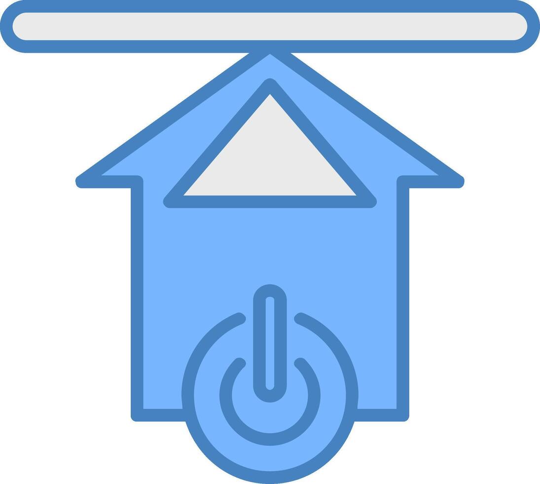 Upload Line Filled Blue Icon vector