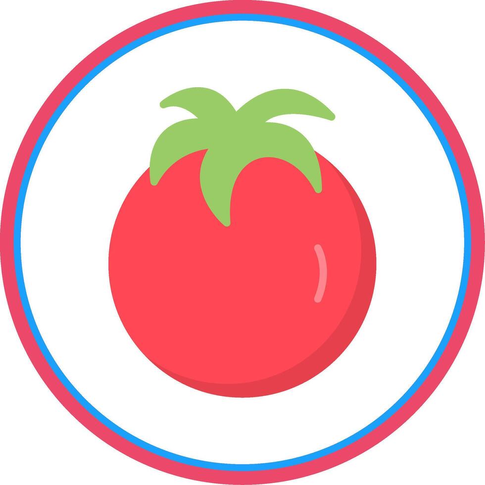 Tomatoes Flat Circle Icon vector