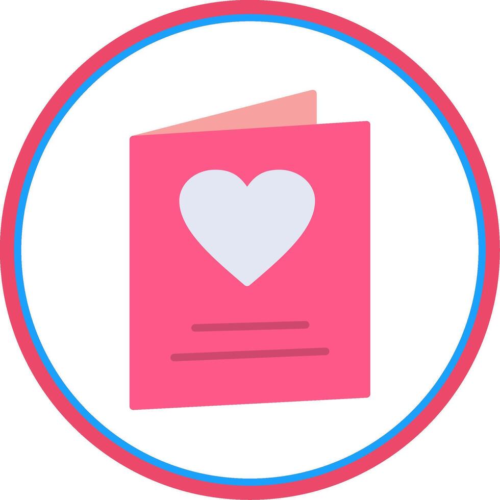 Greeting Card Flat Circle Icon vector