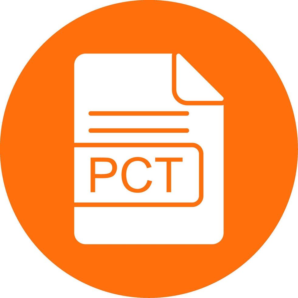 PCT File Format Multi Color Circle Icon vector