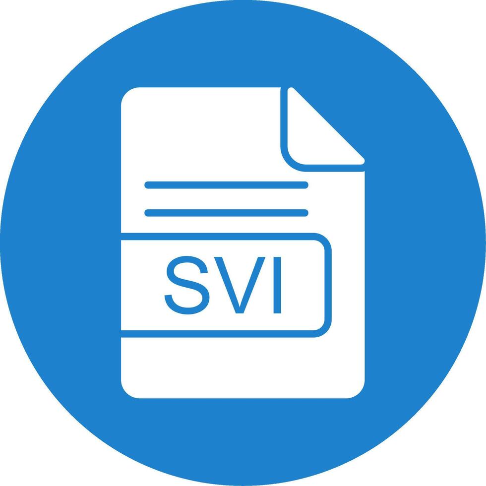 SVI File Format Multi Color Circle Icon vector