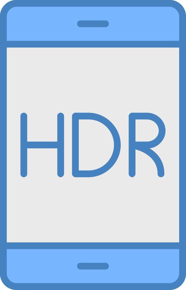 Mobile Line Filled Blue Icon vector