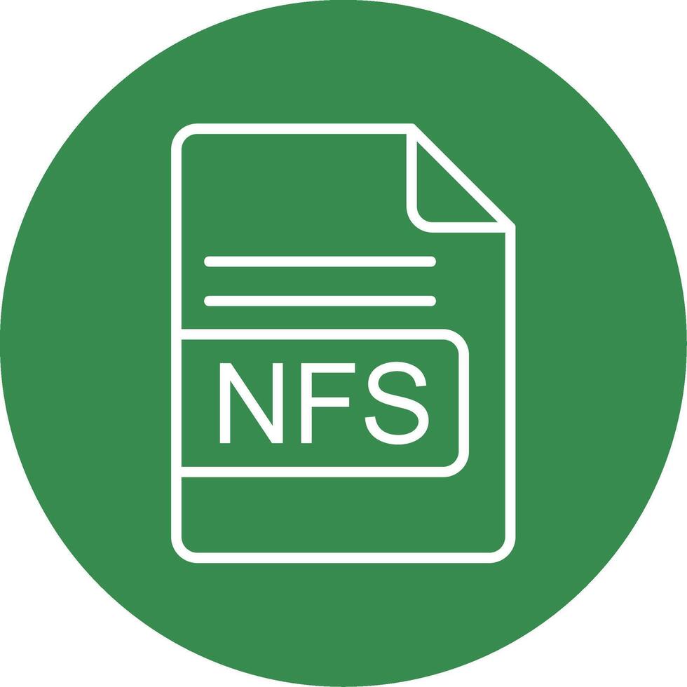 NFS File Format Multi Color Circle Icon vector