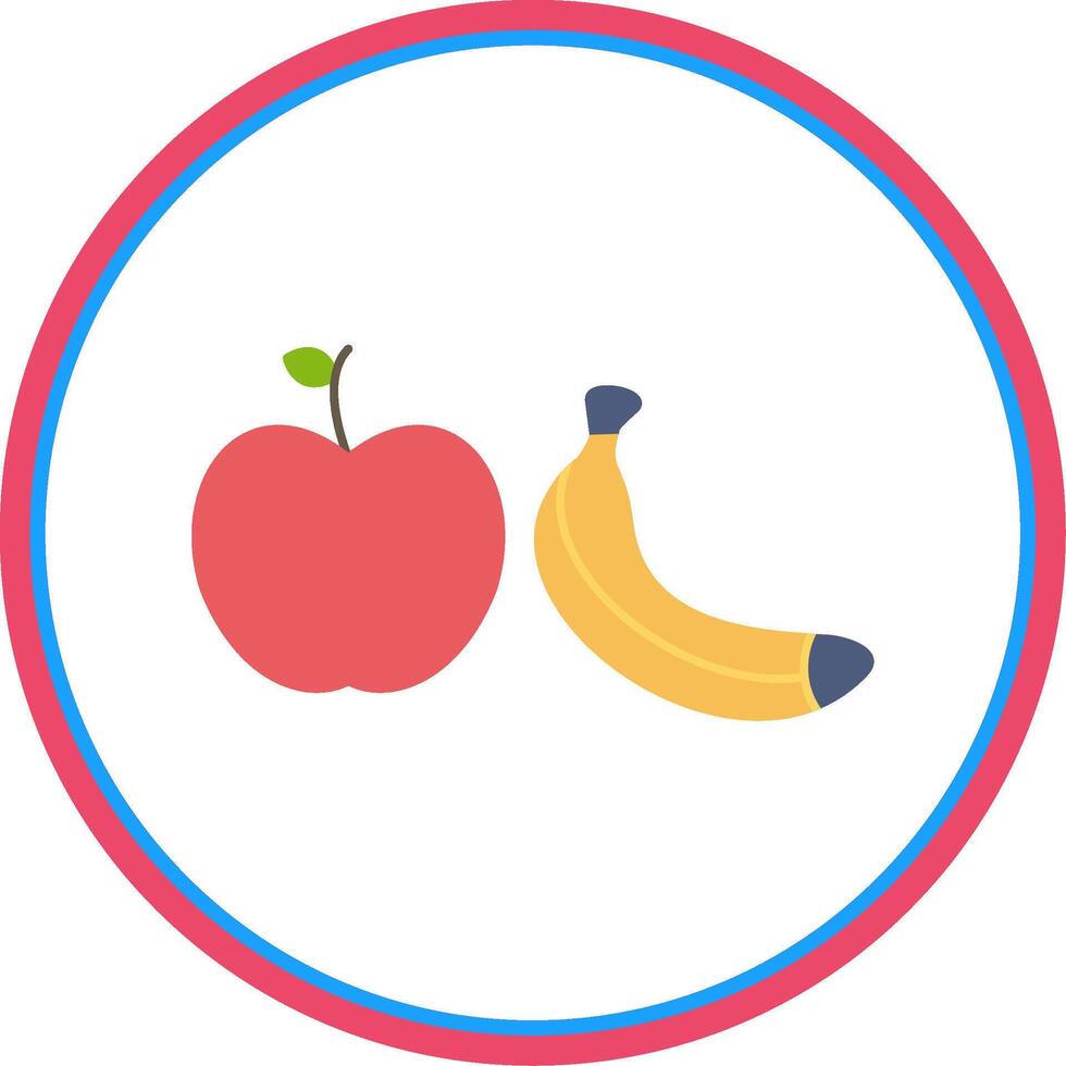 Healthy Eating Flat Circle Icon vector