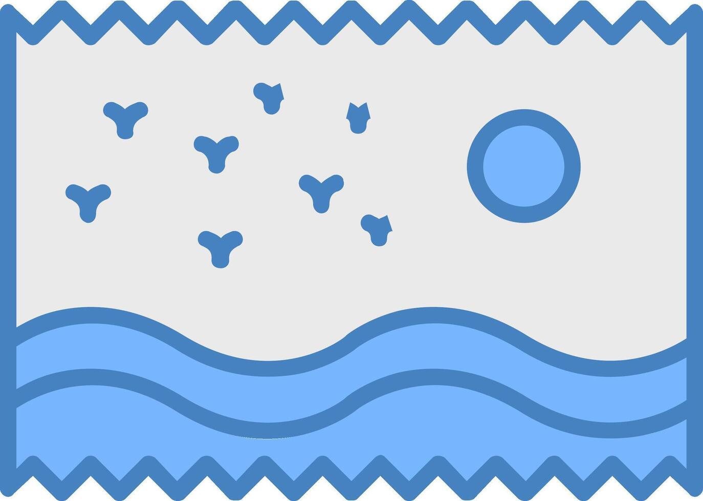 Photo Line Filled Blue Icon vector