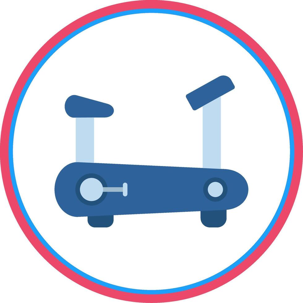 Stationary Bicycle Flat Circle Icon vector