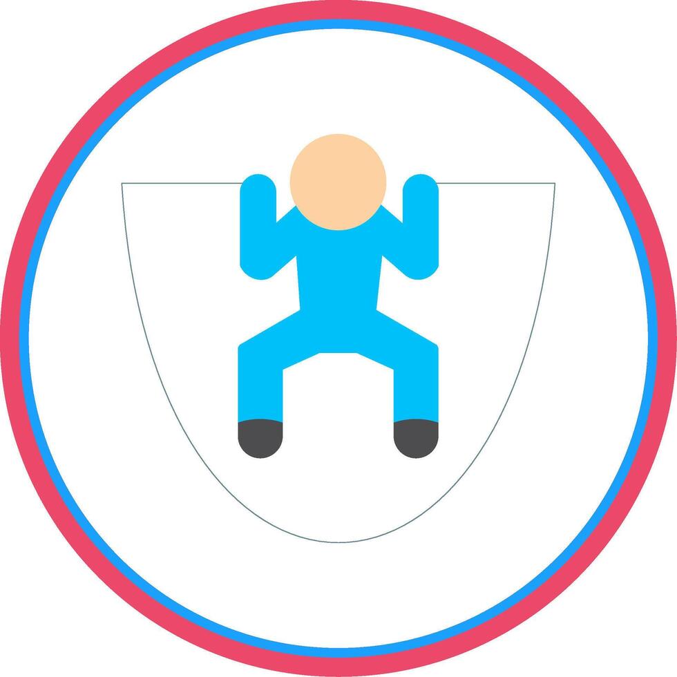 Skipping Flat Circle Icon vector