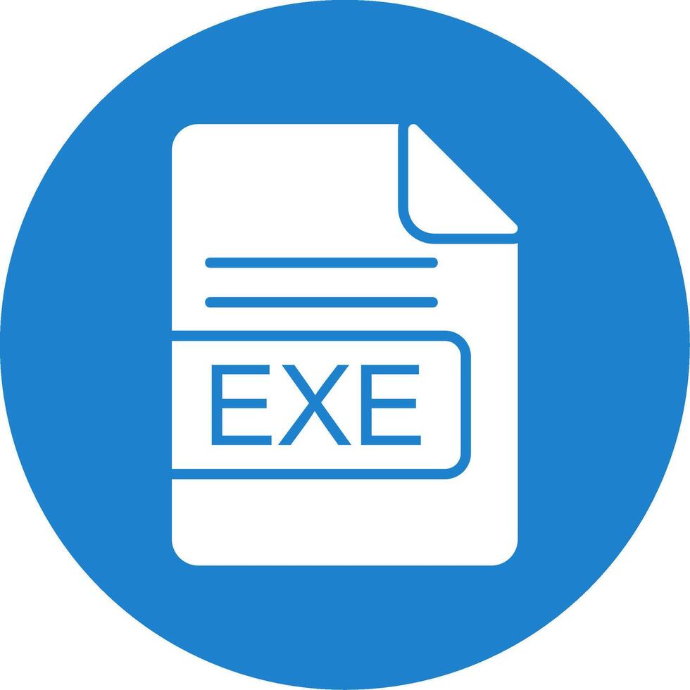 EXE File Format Multi Color Circle Icon vector