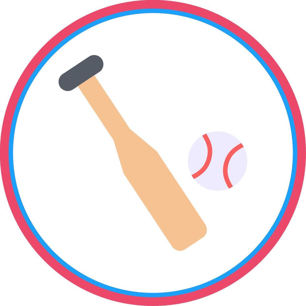 Baseball Flat Circle Icon vector