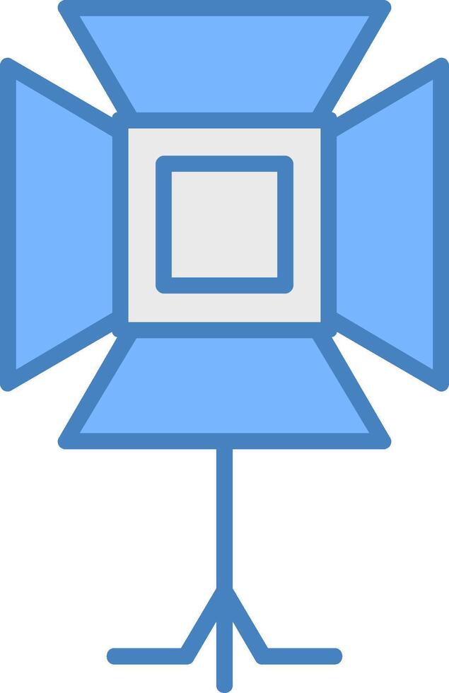 Spotlight Line Filled Blue Icon vector
