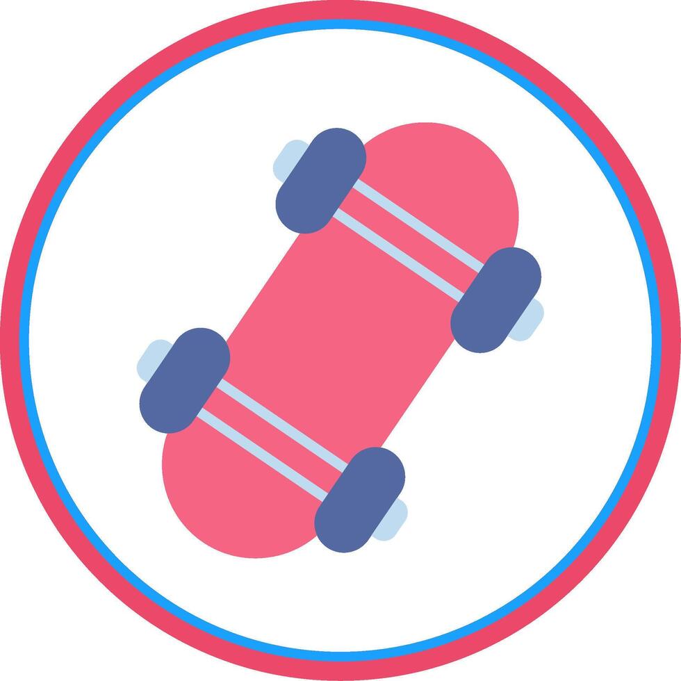 Skateboard Flat Circle Icon vector
