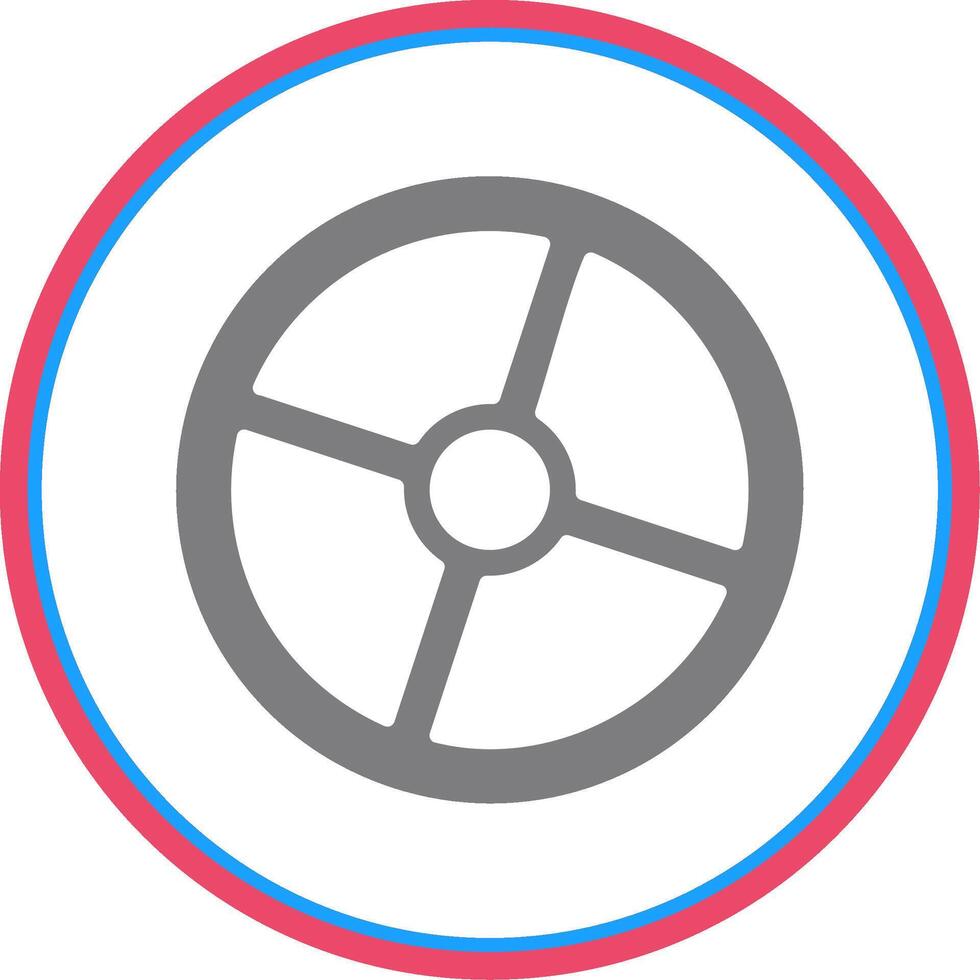 Steering Flat Circle Icon vector