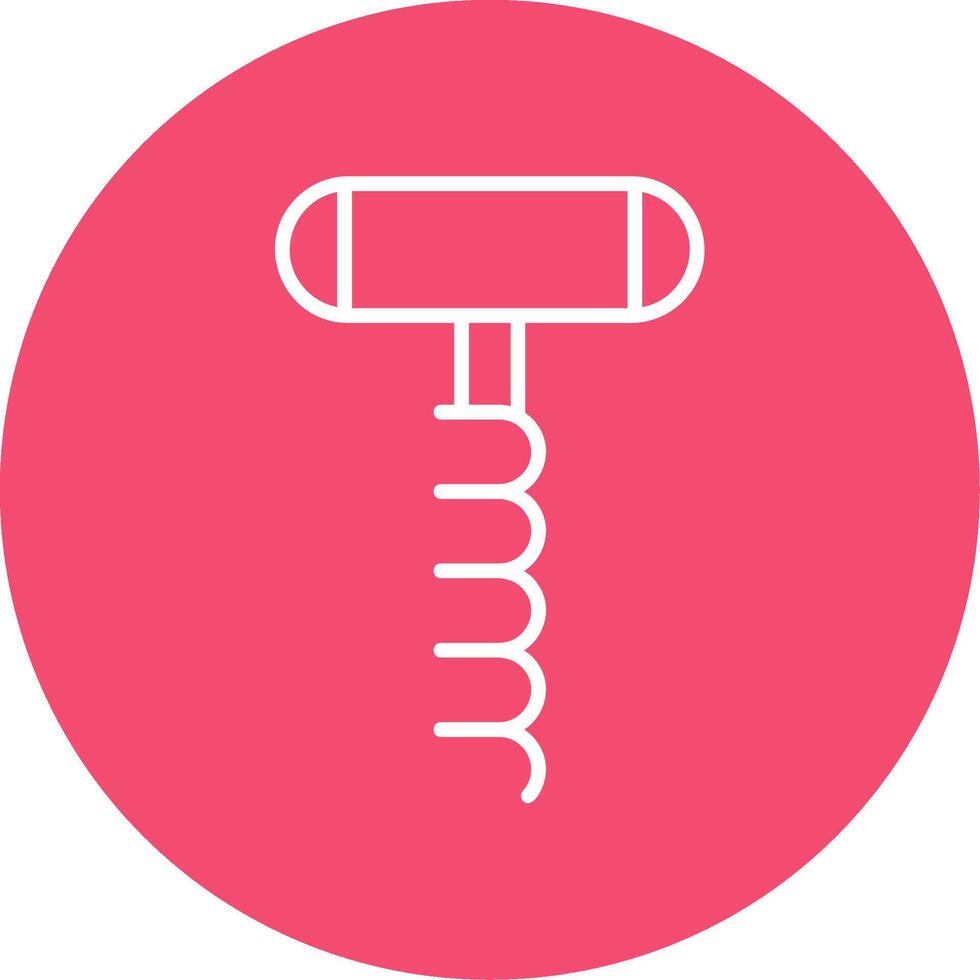 Corkscrew Multi Color Circle Icon vector