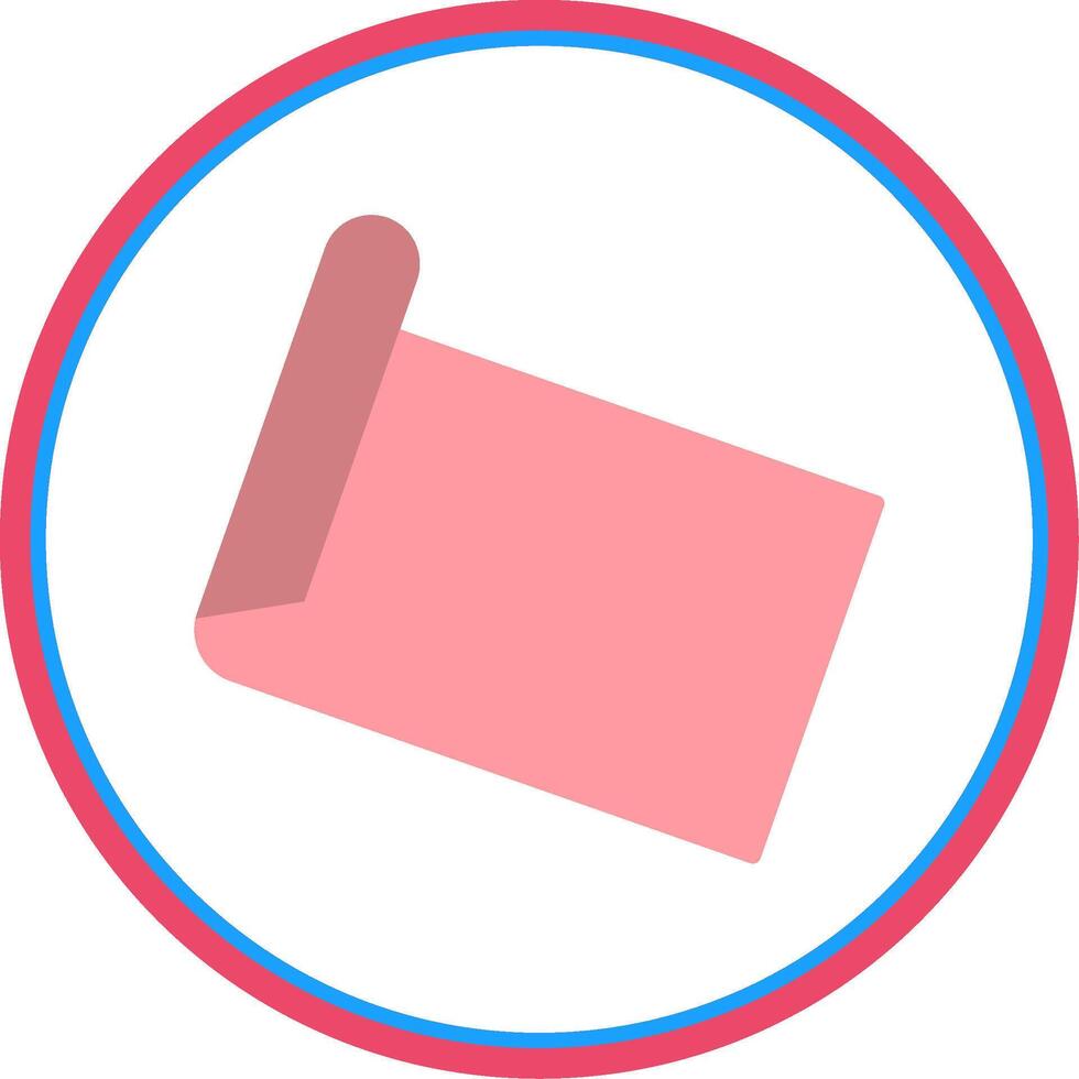 Yoga Mat Flat Circle Icon vector