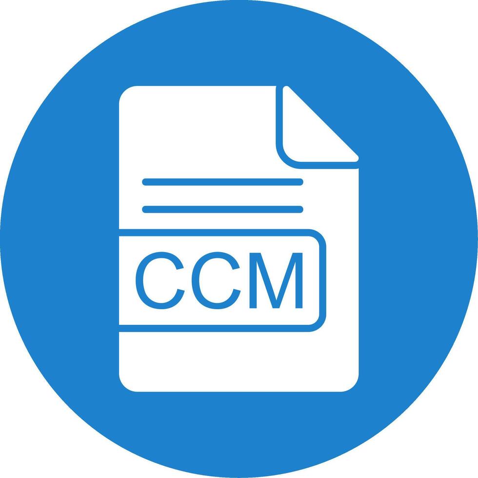 CCM File Format Multi Color Circle Icon vector