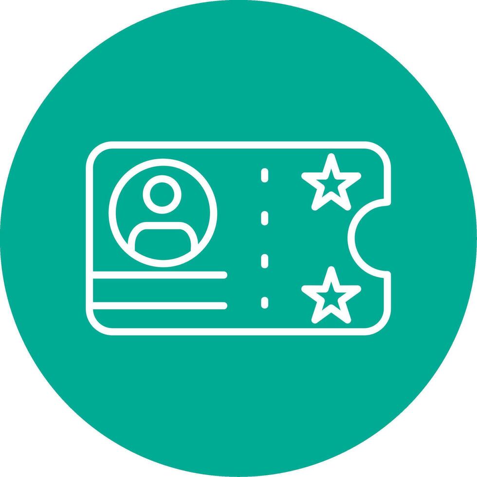 Ticket Multi Color Circle Icon vector