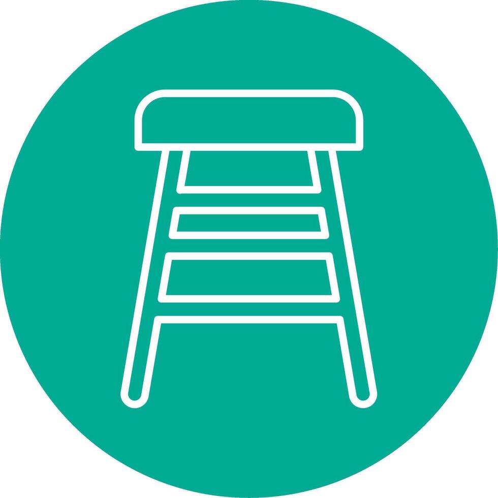 Bar Stool Multi Color Circle Icon vector