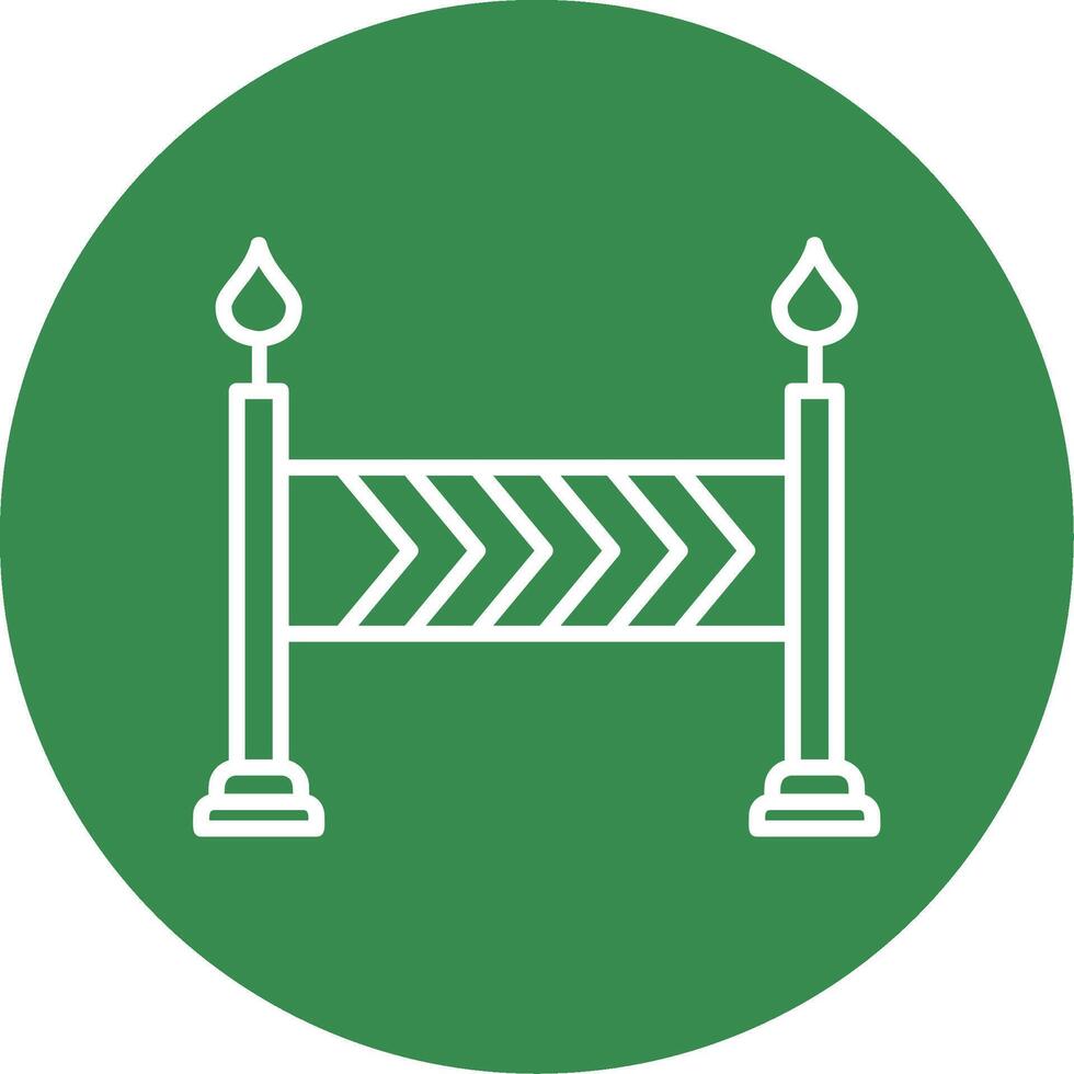 Barrier Multi Color Circle Icon vector