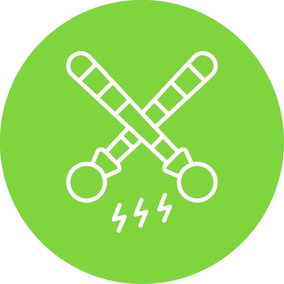 Drumsticks Multi Color Circle Icon vector