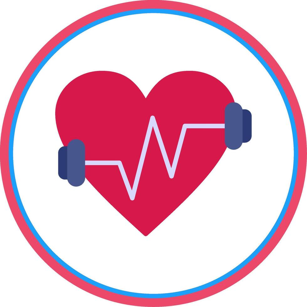 Fitness Flat Circle Icon vector