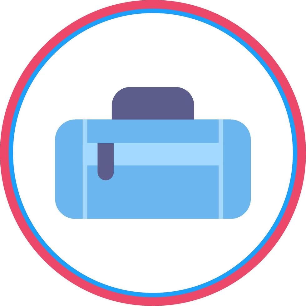 Duffle Bag Flat Circle Icon vector