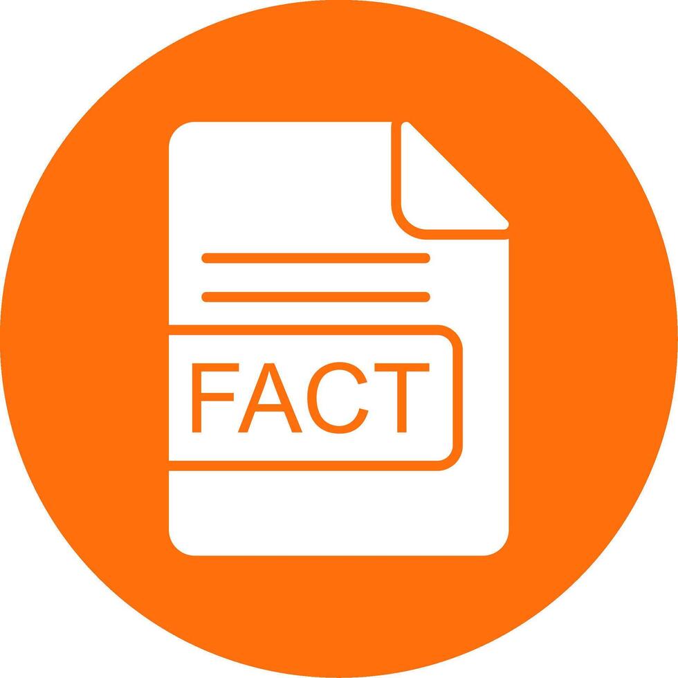 FACT File Format Multi Color Circle Icon vector