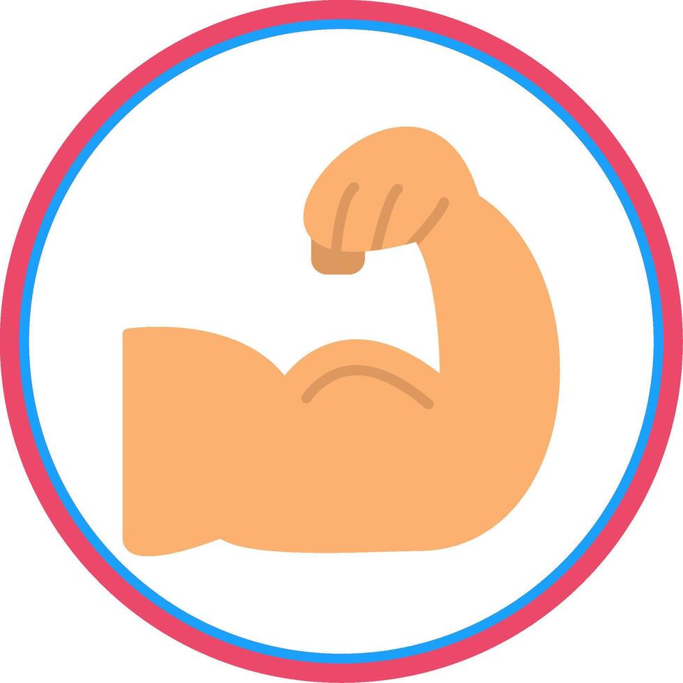 Body Builder Flat Circle Icon vector