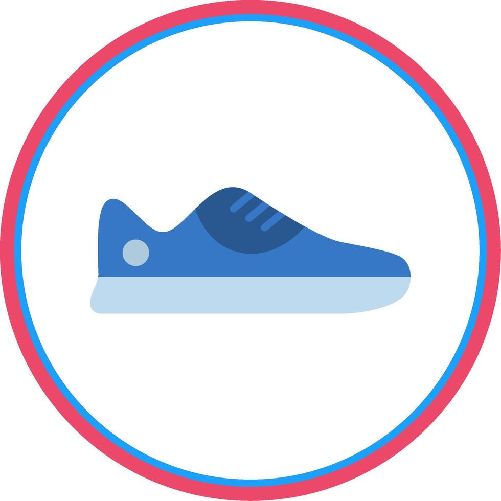 Sneaker Flat Circle Icon vector