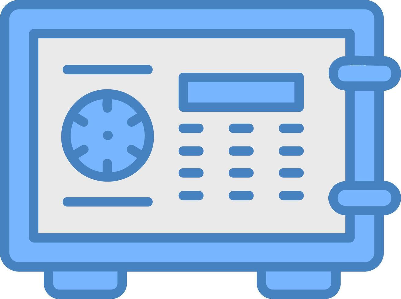 Locker Line Filled Blue Icon vector