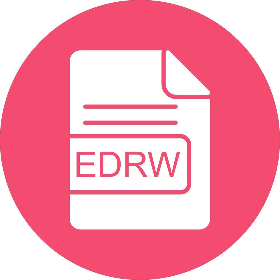 edrw archivo formato multi color circulo icono vector