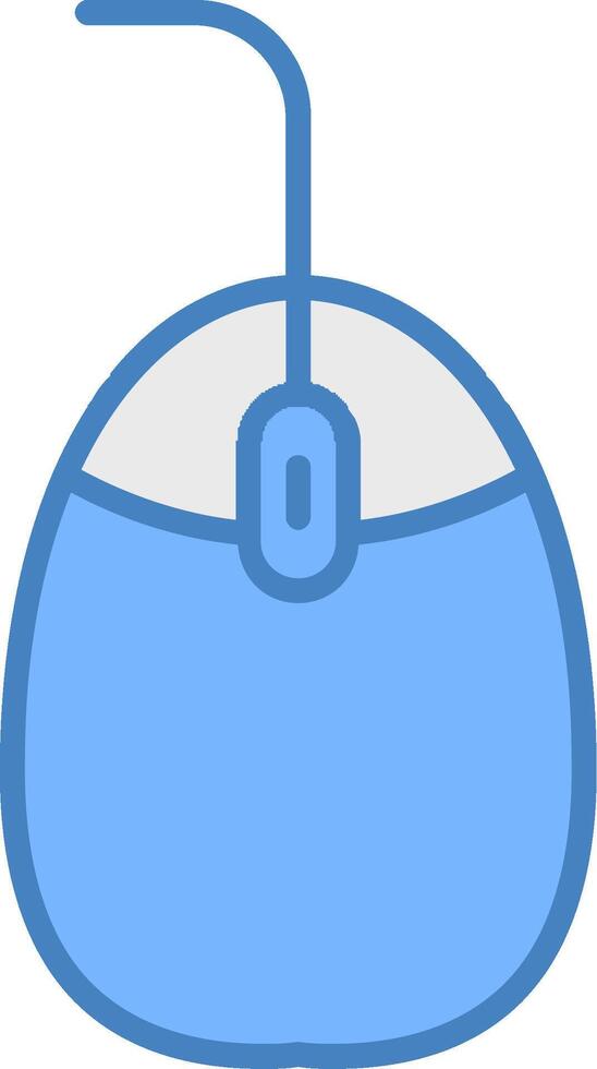 Mouse Line Filled Blue Icon vector