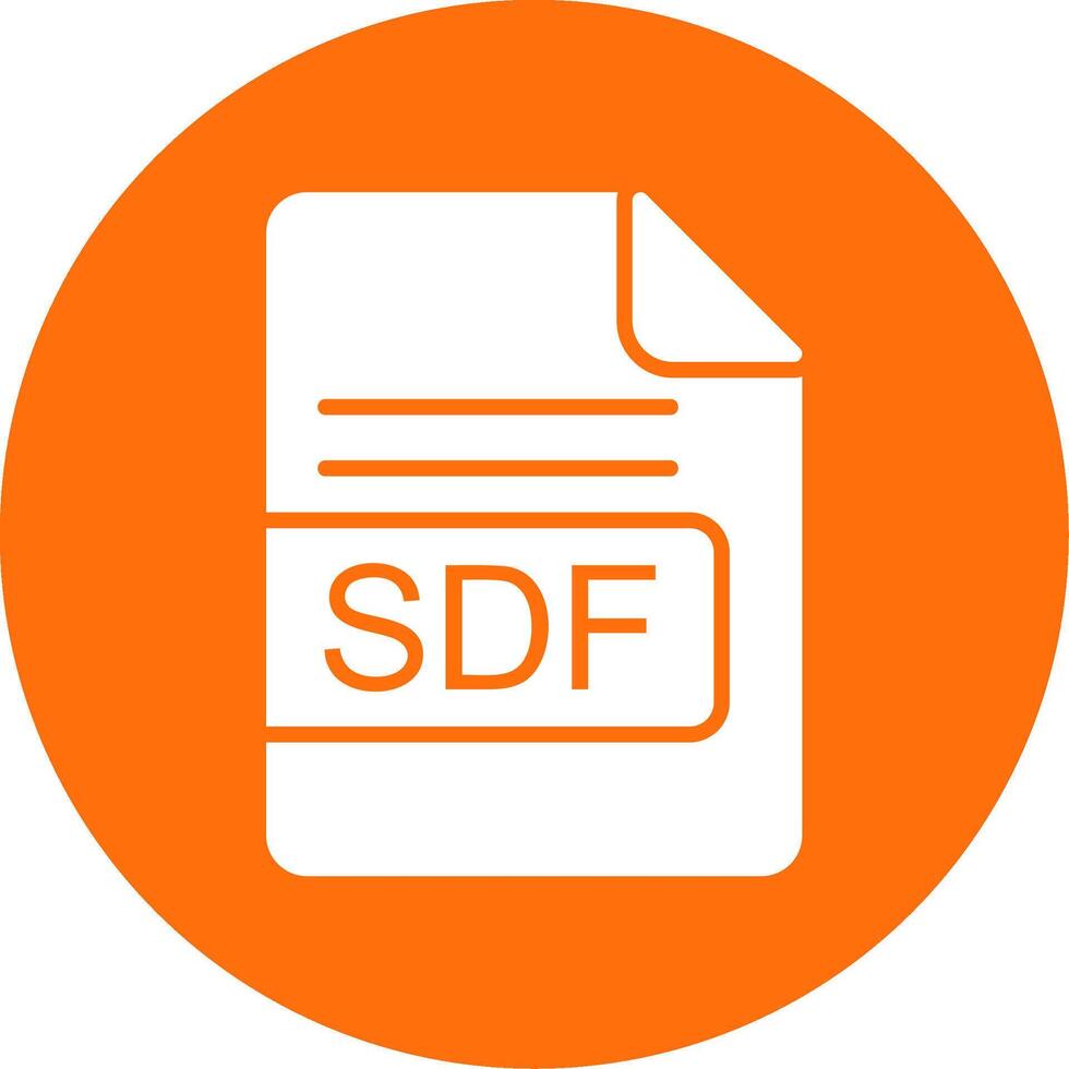 sdf archivo formato multi color circulo icono vector