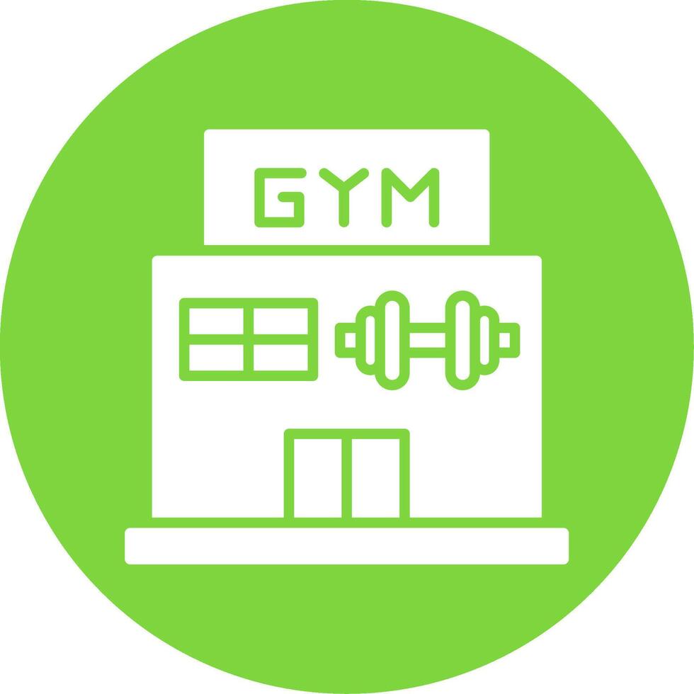 Gym Multi Color Circle Icon vector