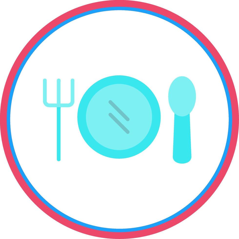 Banquet Flat Circle Icon vector