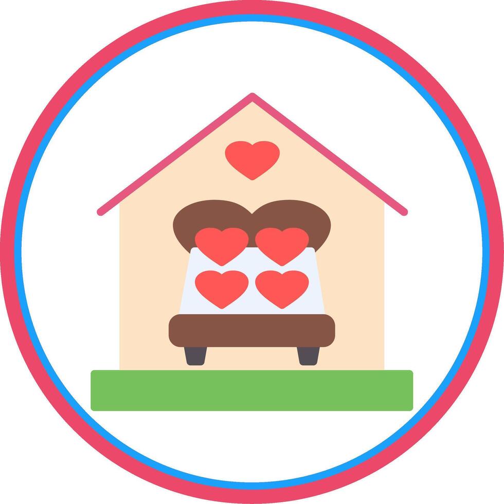Home Flat Circle Icon vector