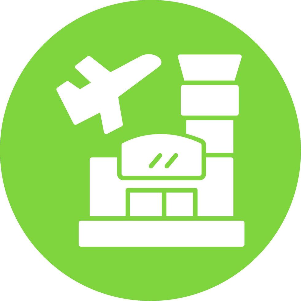 Airport Multi Color Circle Icon vector