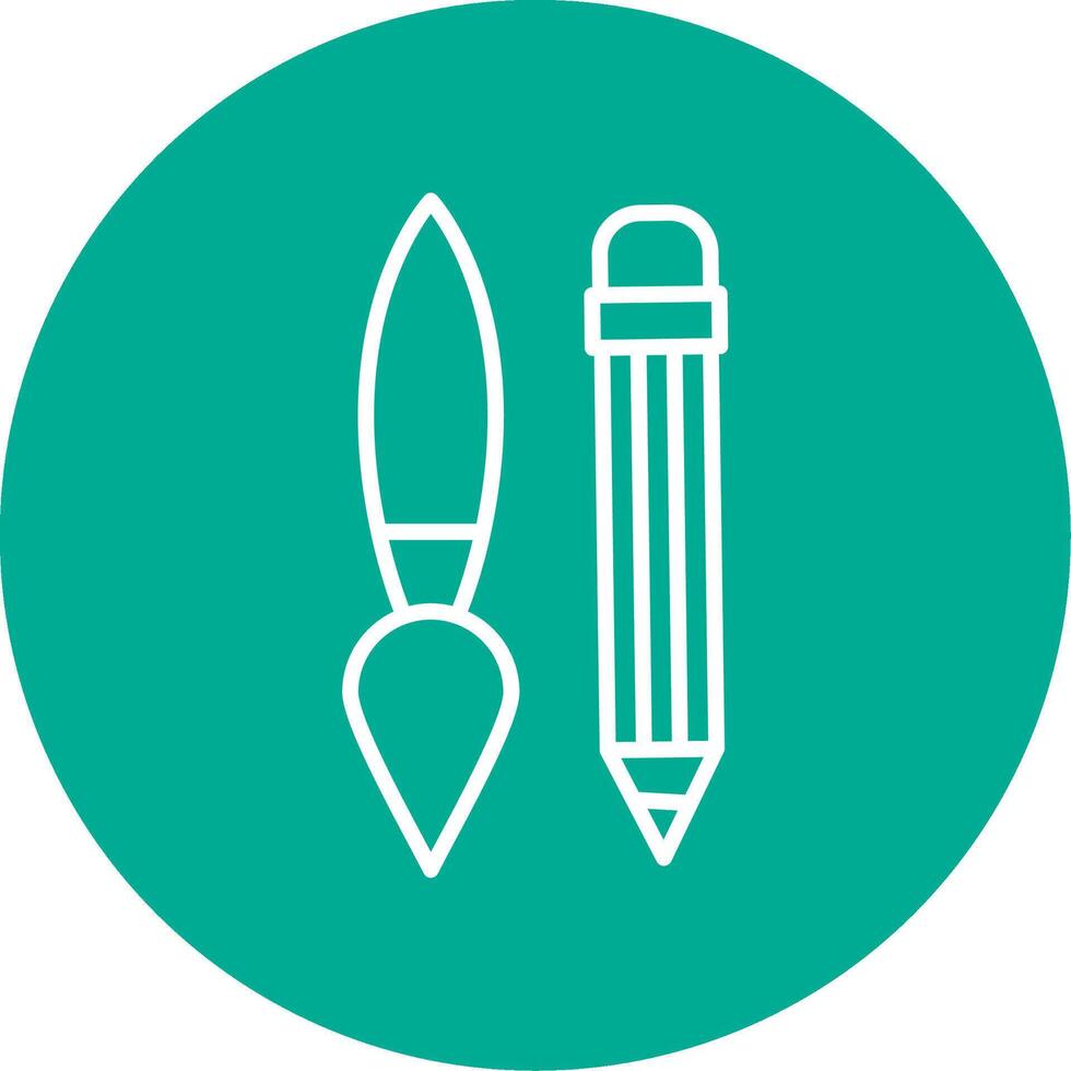 Writing Tool Multi Color Circle Icon vector