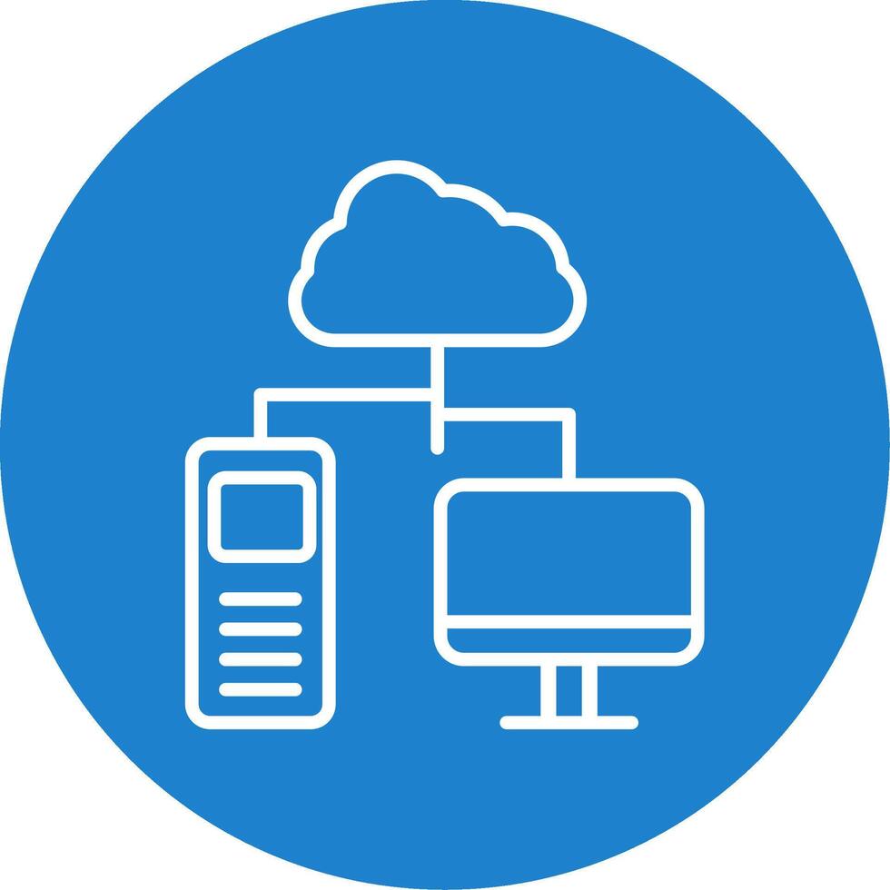 Cloud Computing Multi Color Circle Icon vector