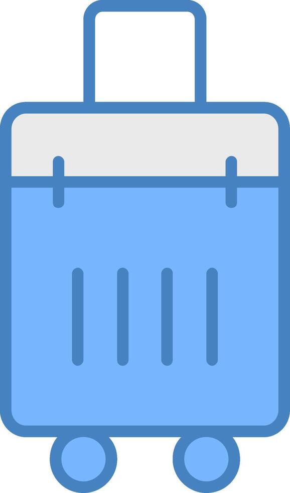 Bag Line Filled Blue Icon vector
