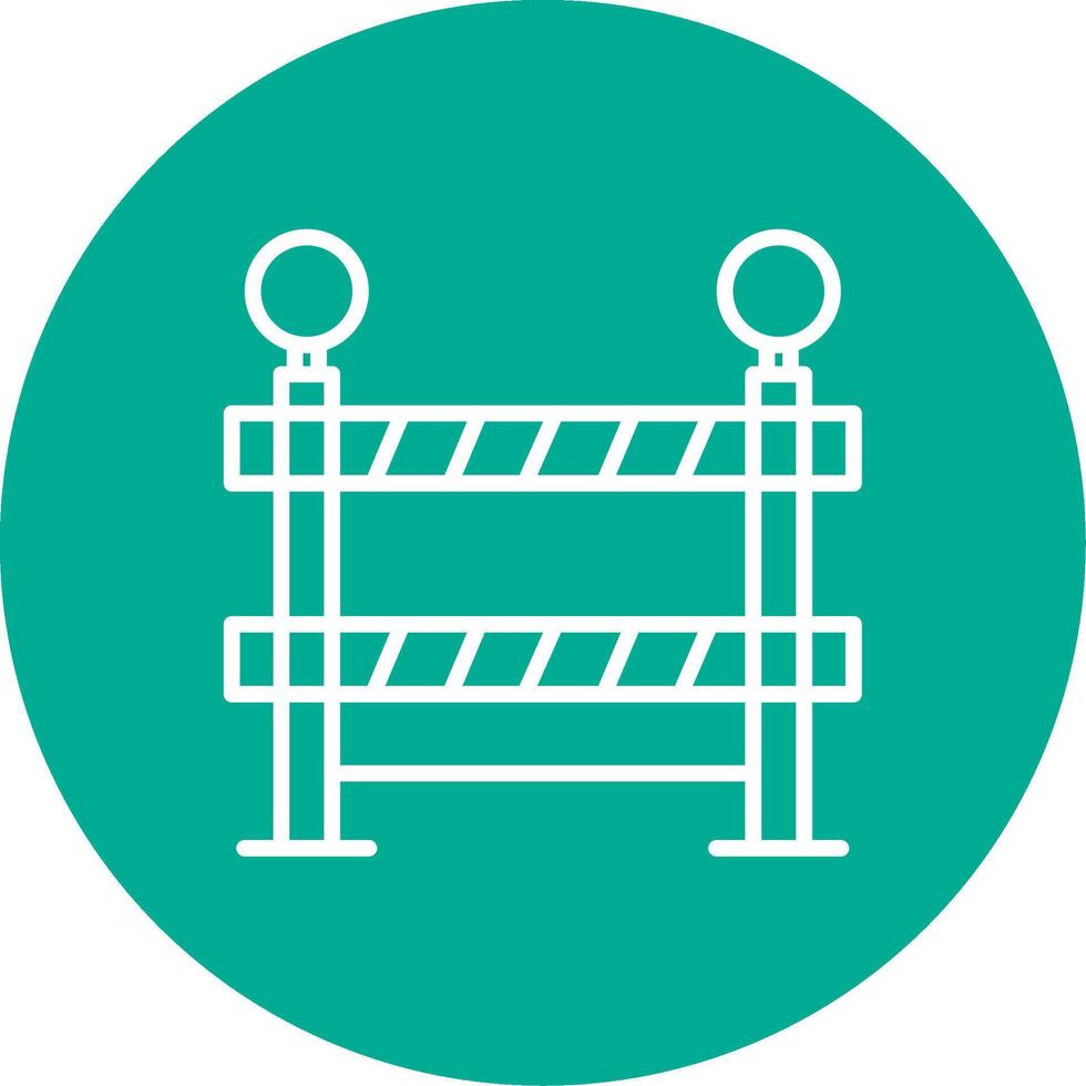 Barrier Multi Color Circle Icon vector