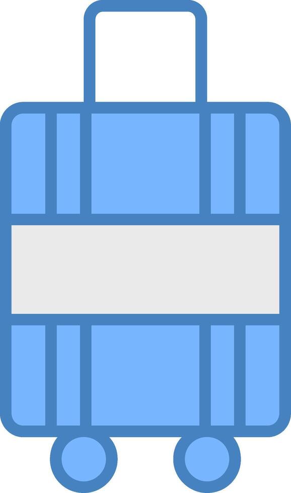 Luggage Line Filled Blue Icon vector