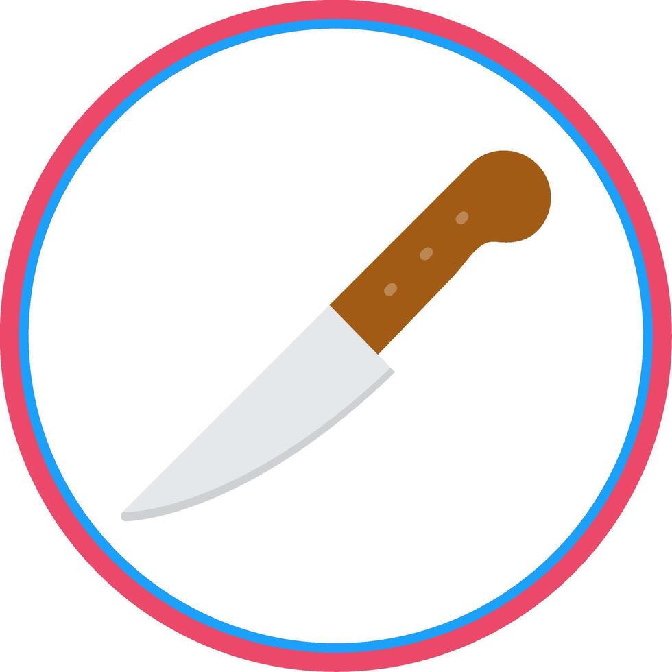 Knife Flat Circle Icon vector