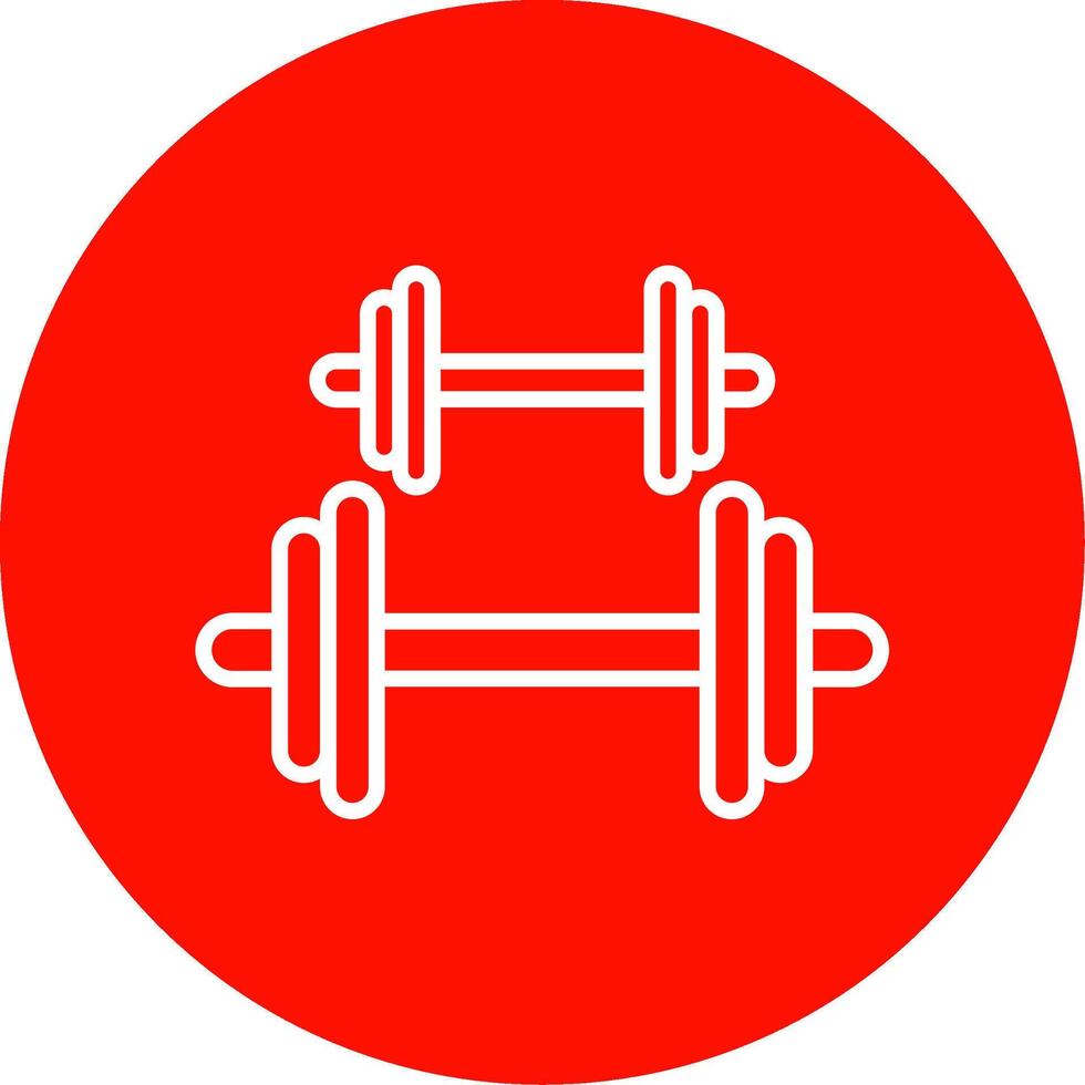 Dumbbell Multi Color Circle Icon vector