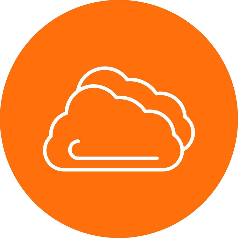 Cloud Multi Color Circle Icon vector