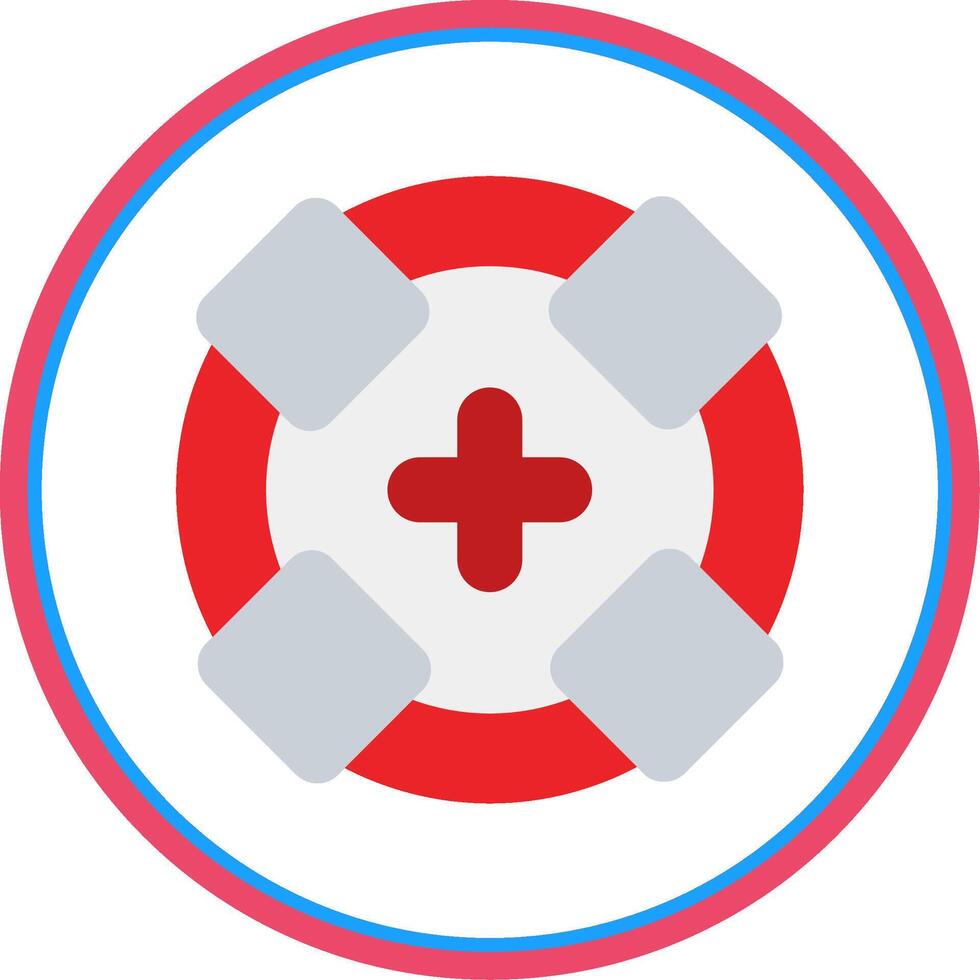 Life Guard Flat Circle Icon vector
